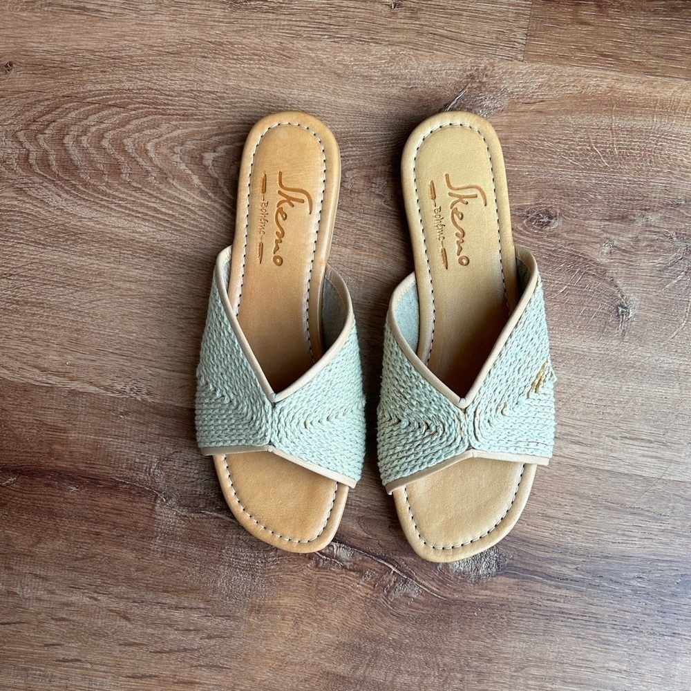 SKEMO Woven Hemp Leather Sandal women’s size 6 - Picture 7 of 14
